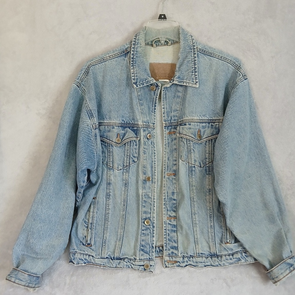 Vintage Men's Denim Blue Jean Jacket Size Large (Faded Tag) Made in USA